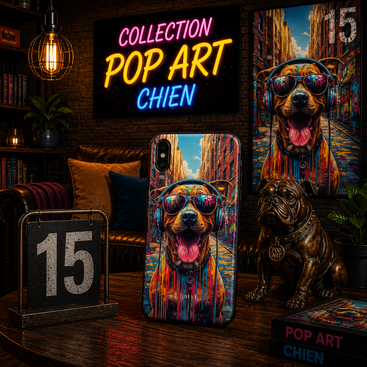 Coques Chien Pop Art