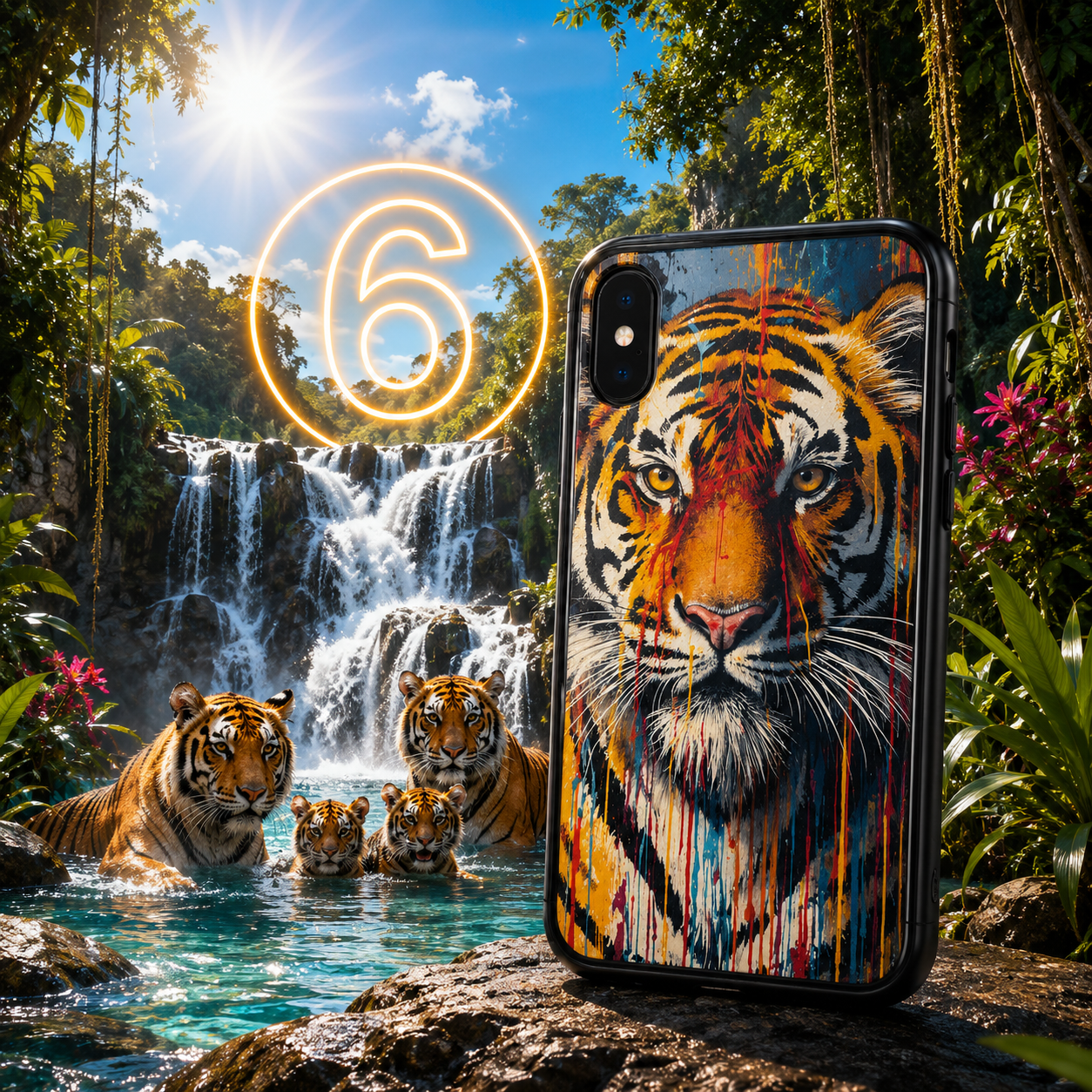 Coques Tigre Pop Art