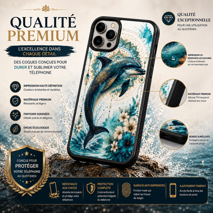 Coques de téléphone Dauphin mandala