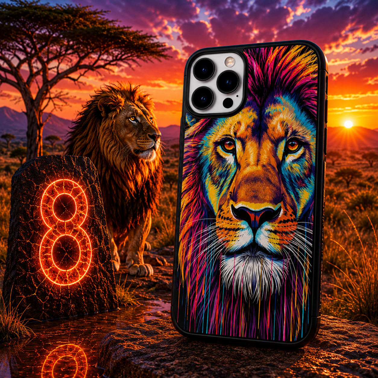 Coques Lion Pop Art
