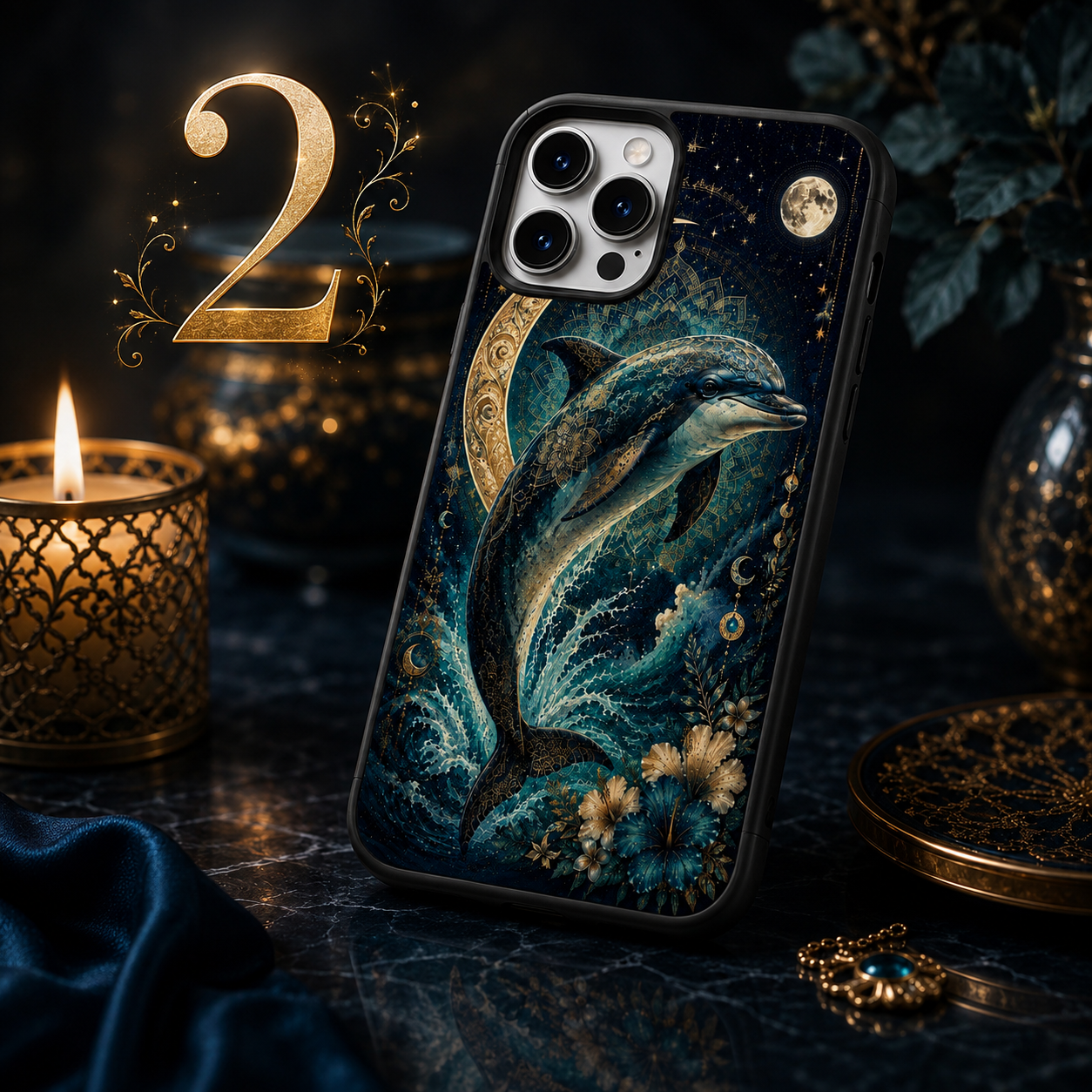 Coques de téléphone Dauphin mandala