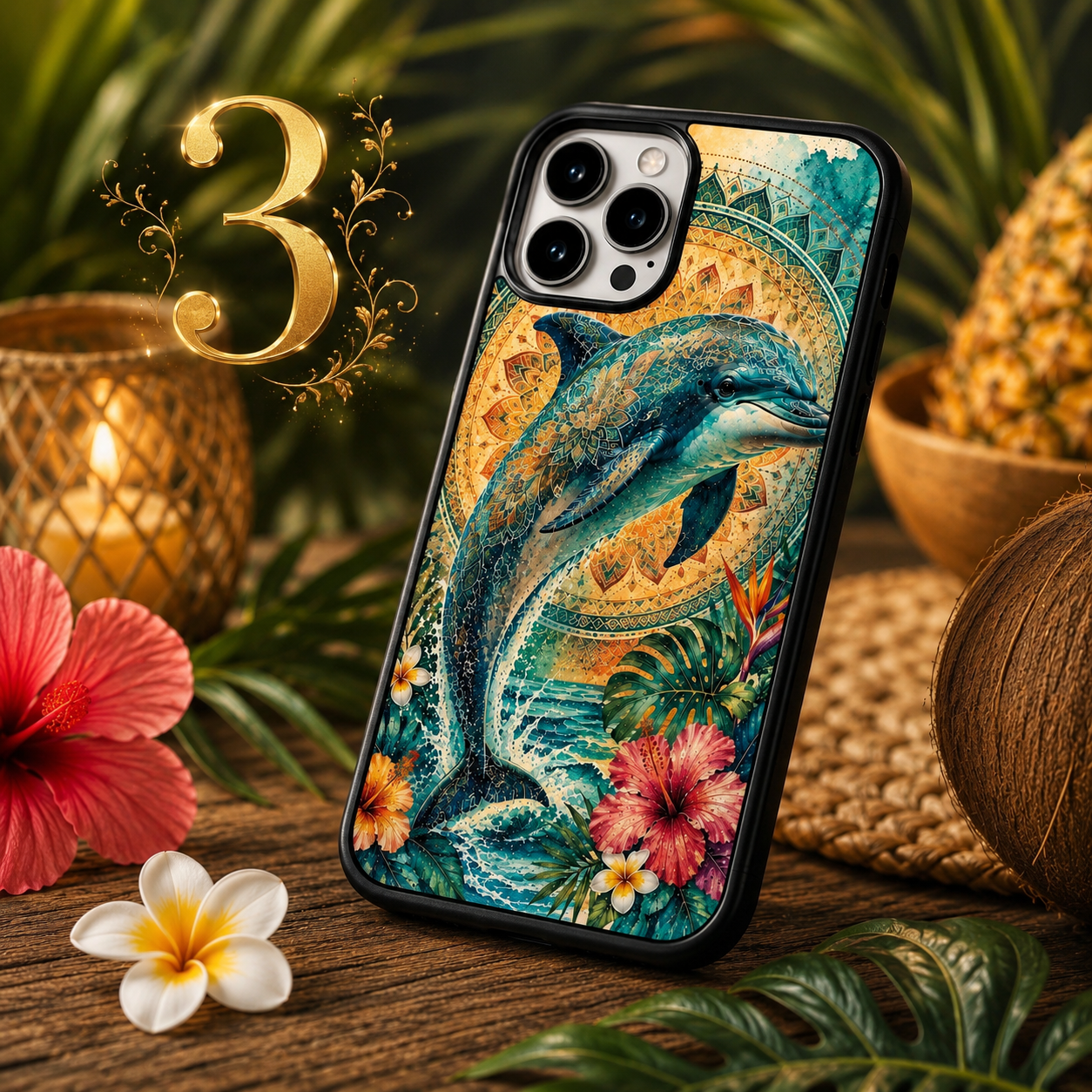 Coques de téléphone Dauphin mandala