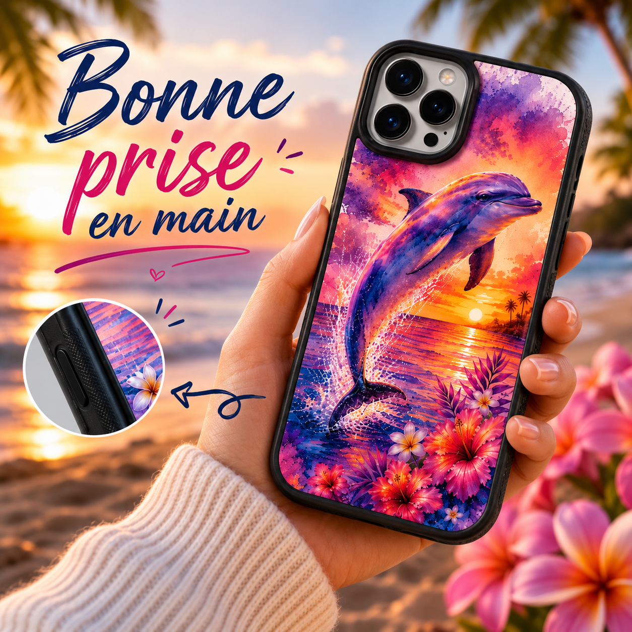 Coques de téléphone Dauphin Aquarelle