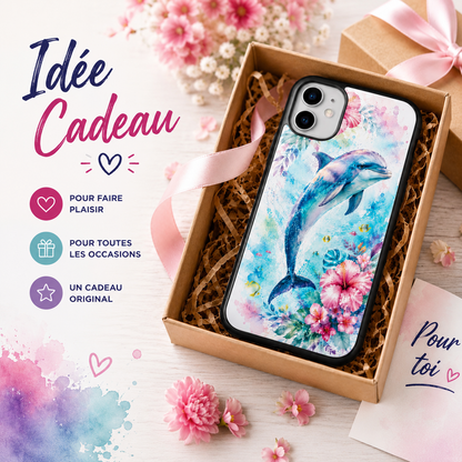 Coques de téléphone Dauphin Aquarelle