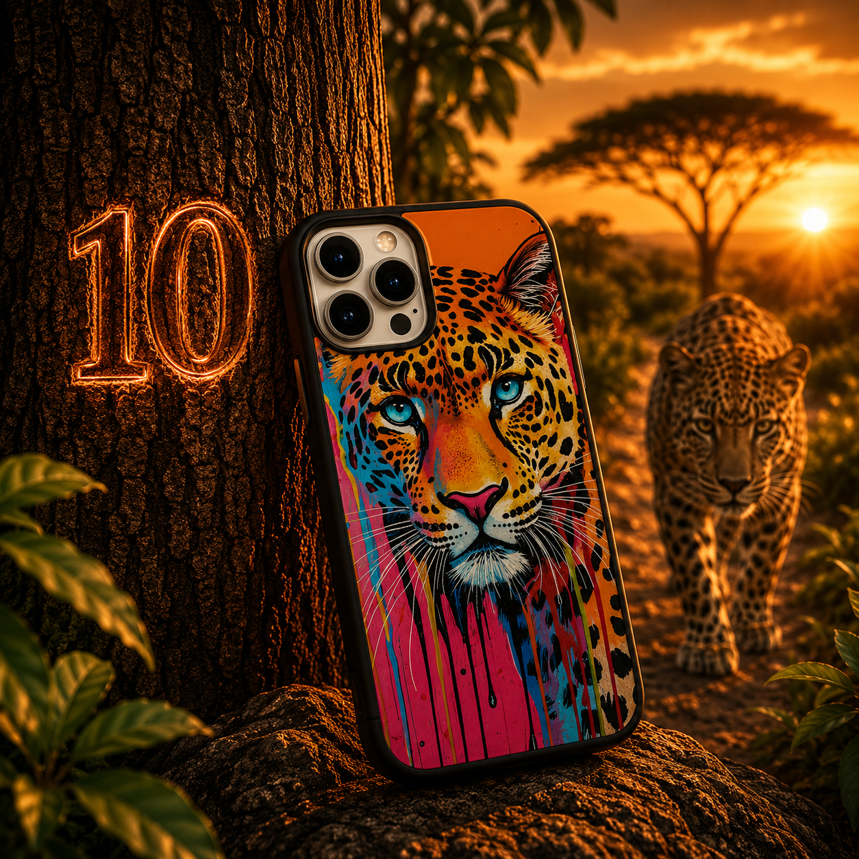 Coques Léopard Pop Art