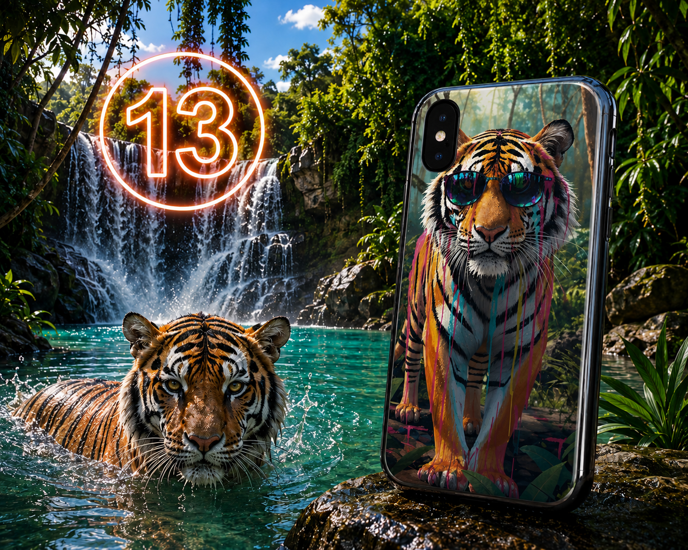 Coques Tigre Pop Art