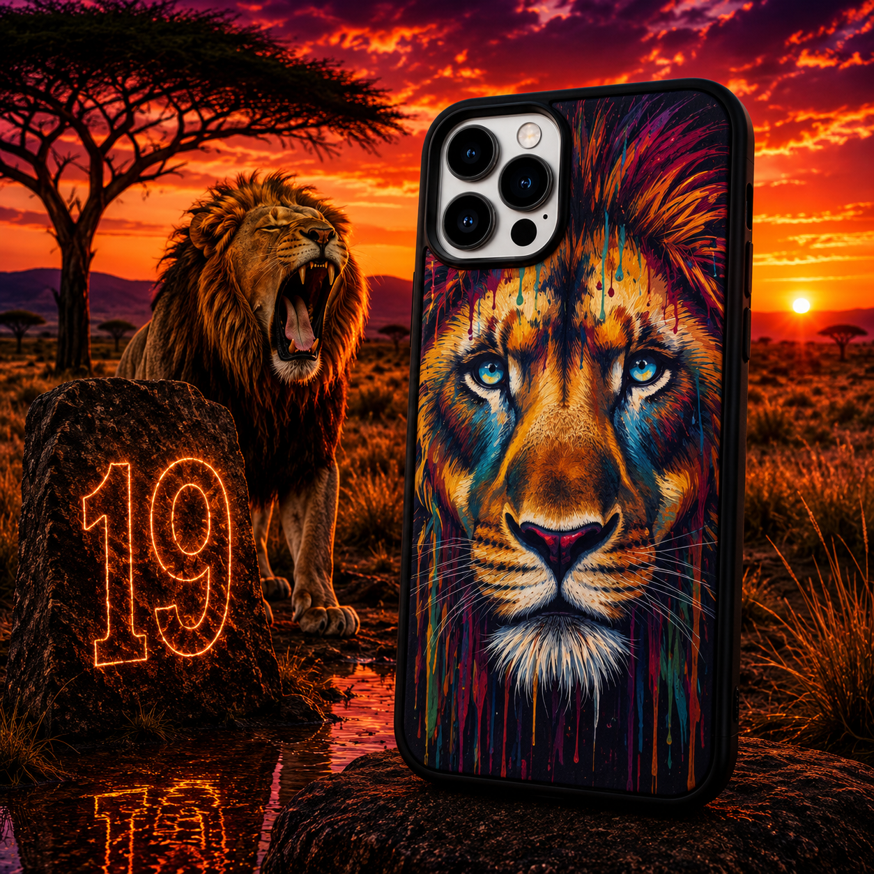 Coques Lion Pop Art