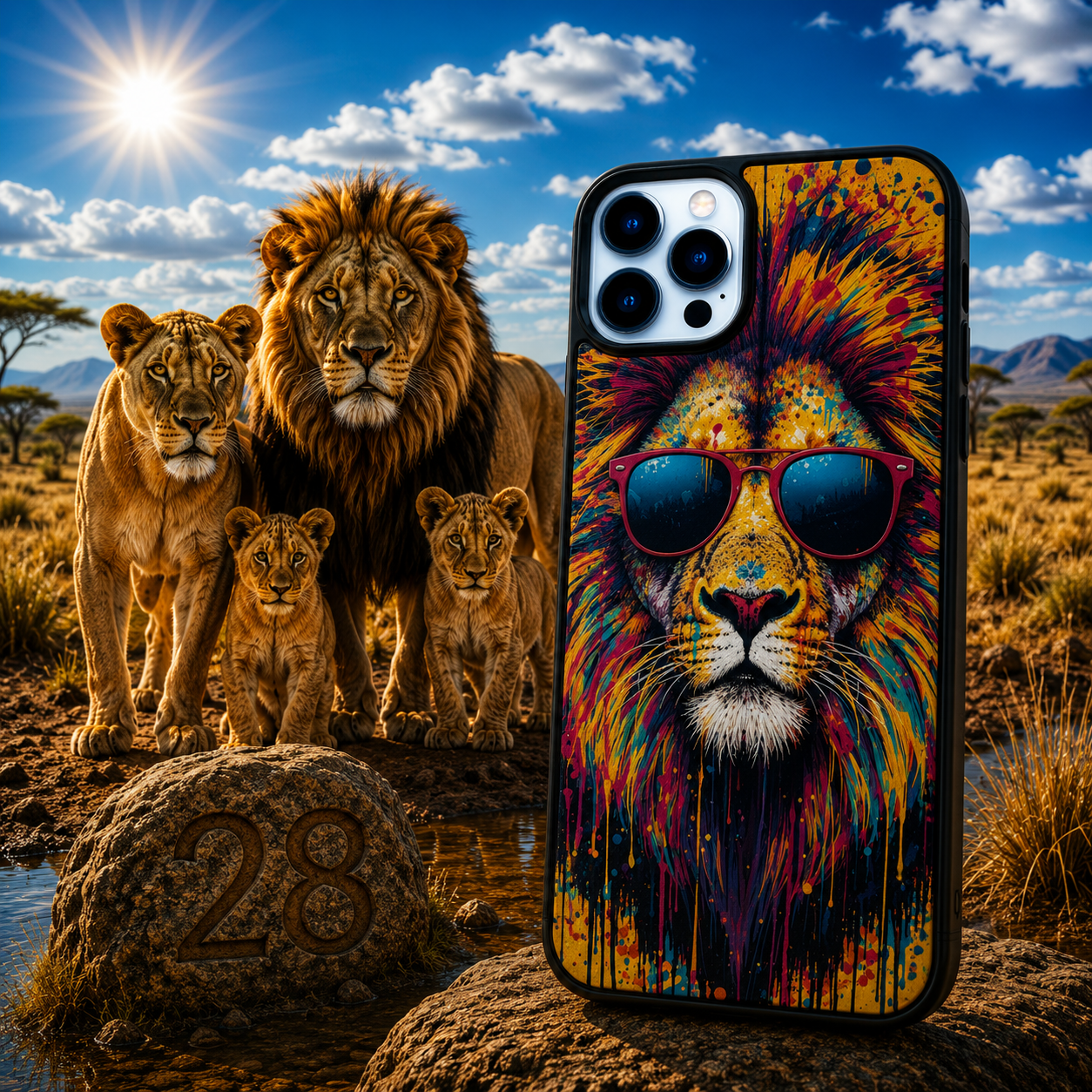 Coques Lion Pop Art