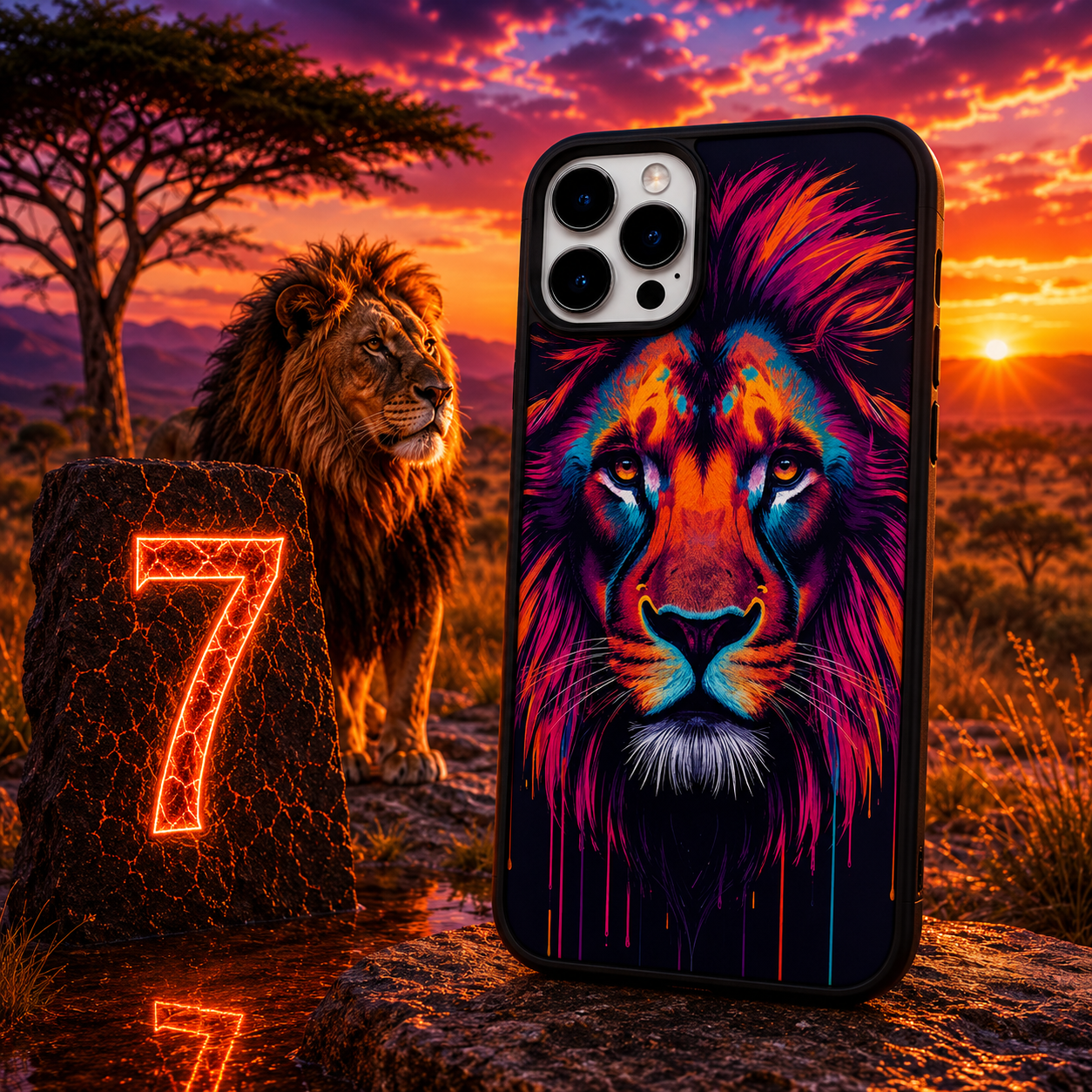 Coques Lion Pop Art