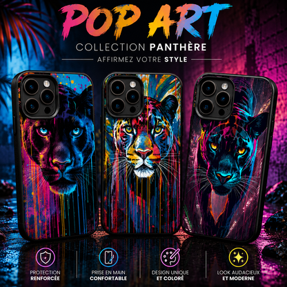Coques Panthère Pop Art