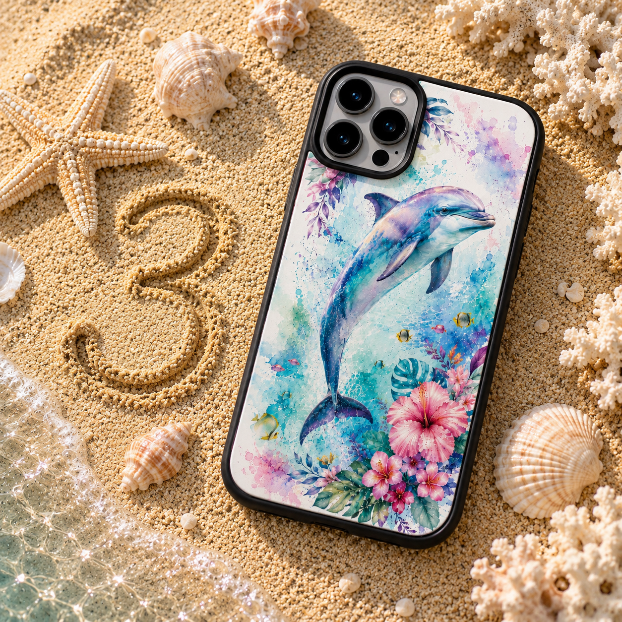 Coques de téléphone Dauphin Aquarelle