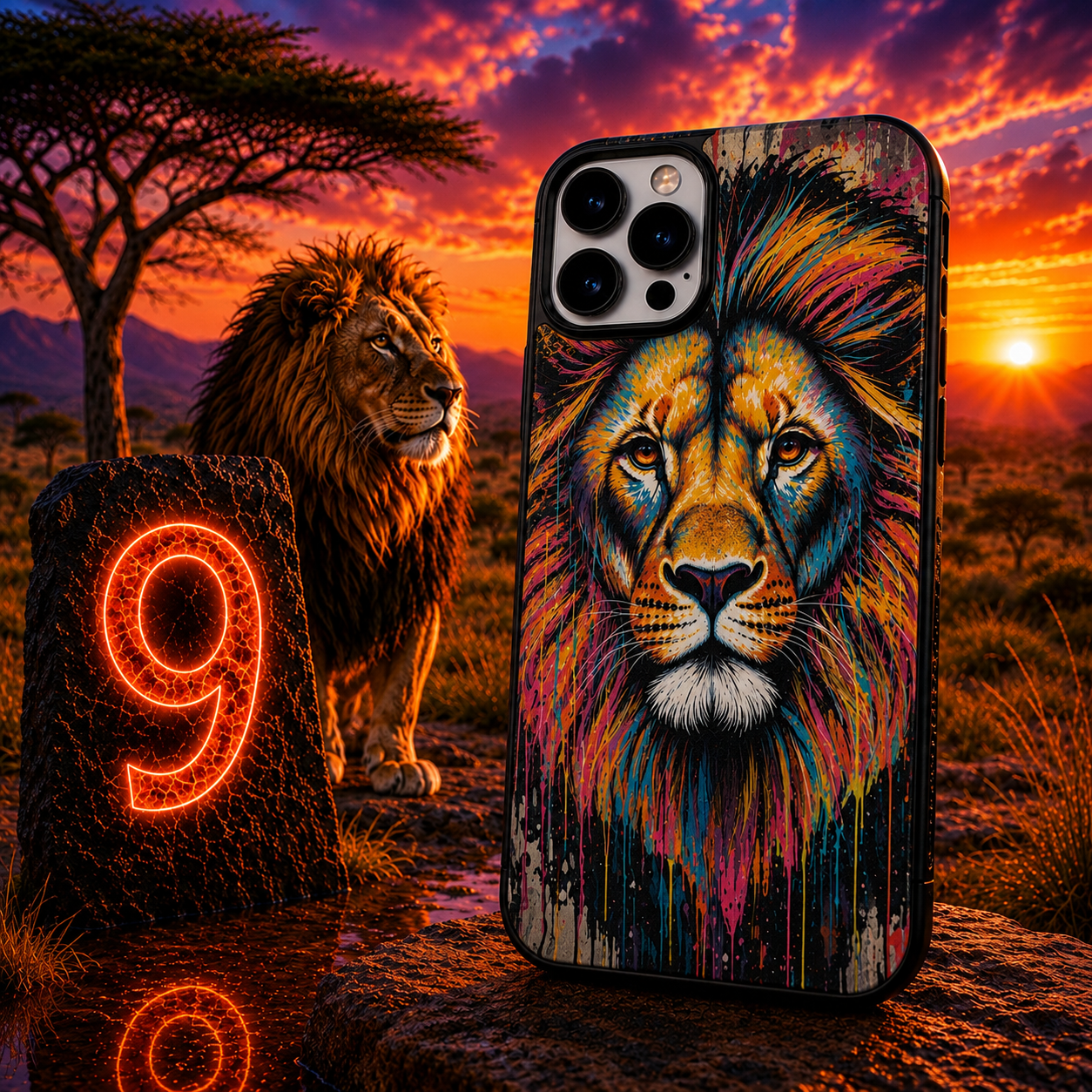 Coques Lion Pop Art