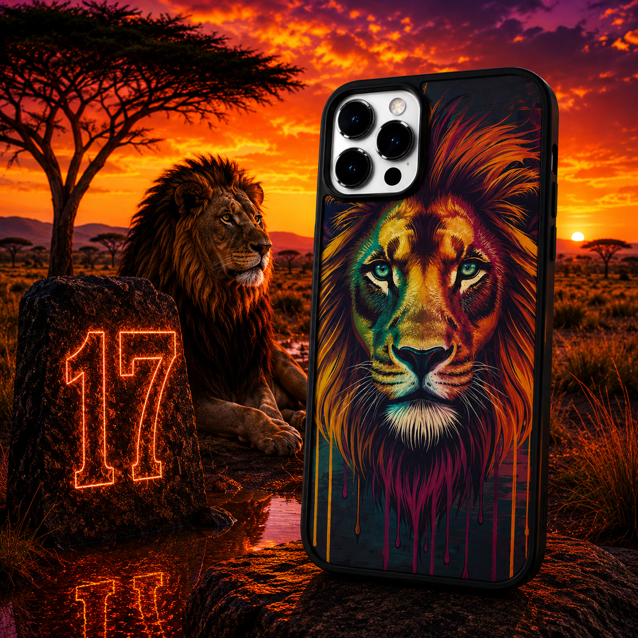 Coques Lion Pop Art