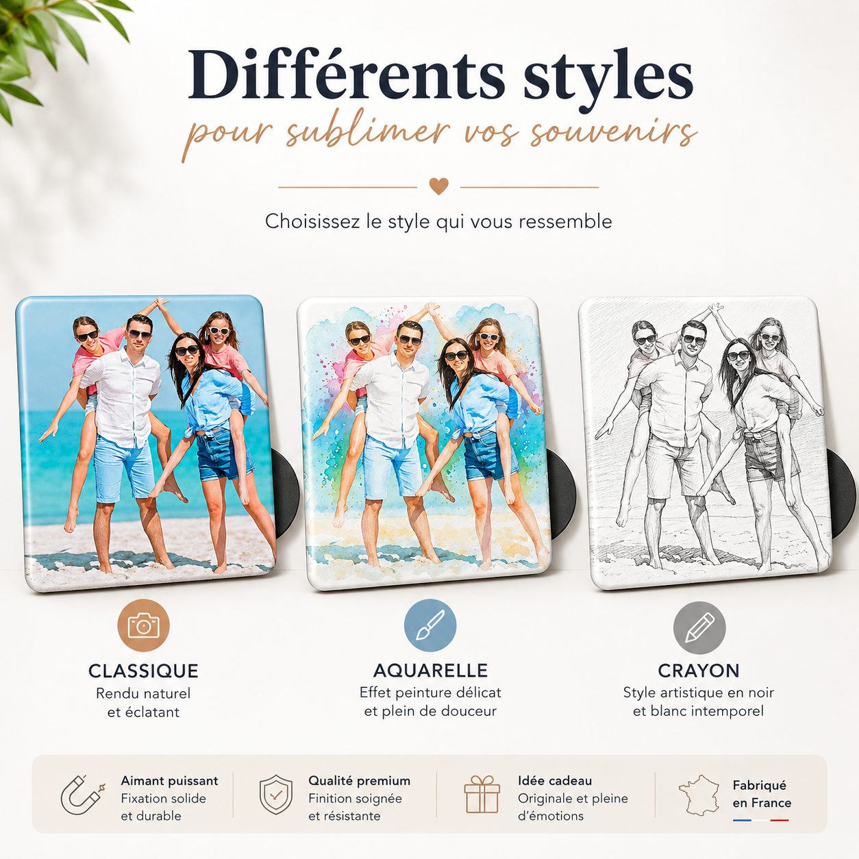 Pack de 5 Magnets Personnalisés avec Vos Photos