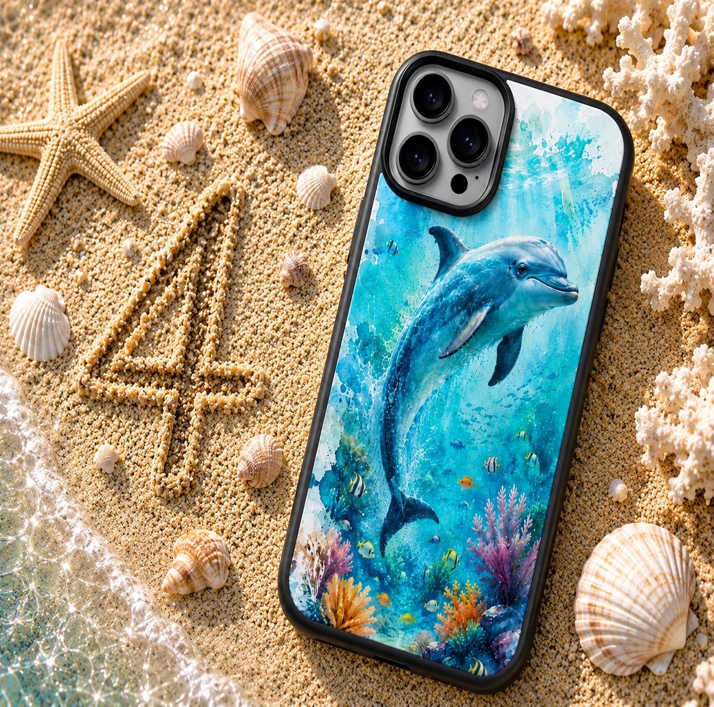 Coques de téléphone Dauphin Aquarelle