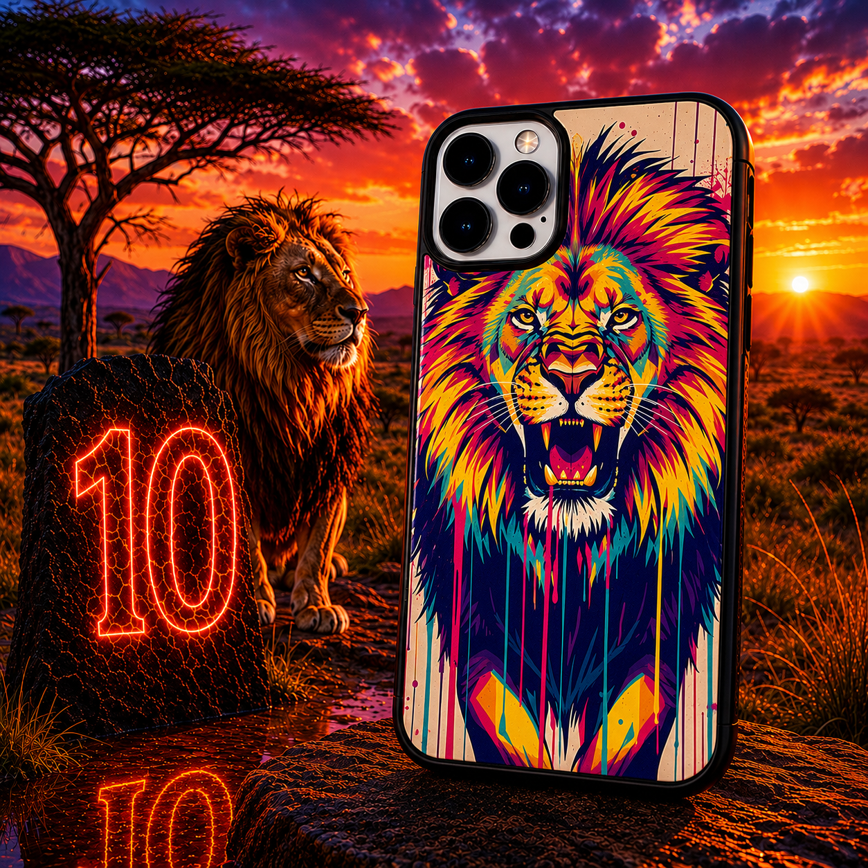 Coques Lion Pop Art