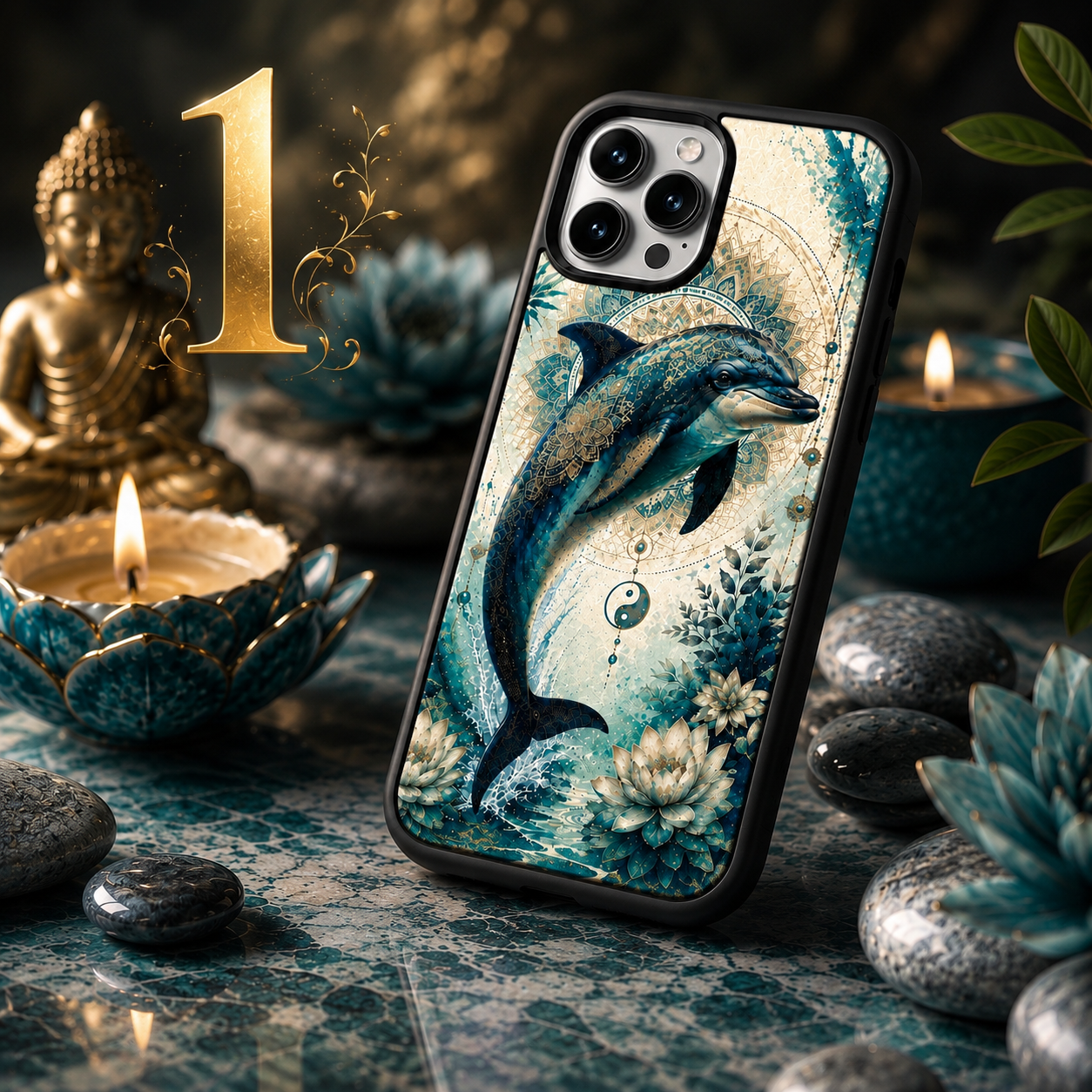 Coques de téléphone Dauphin mandala