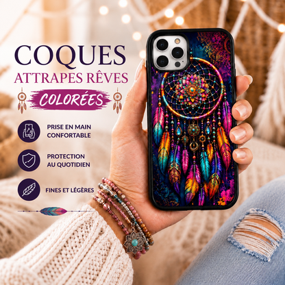 Coques de téléphone Attrape-rêves colorées