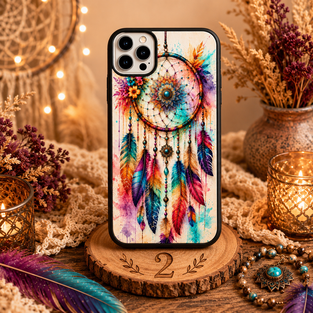 Coques de téléphone Attrape-rêves colorées
