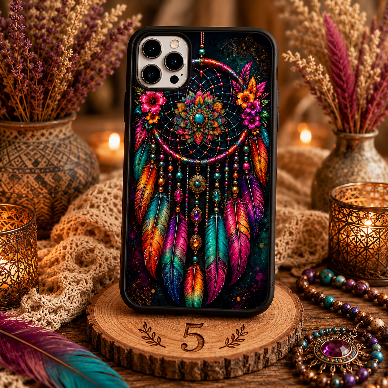 Coques de téléphone Attrape-rêves colorées