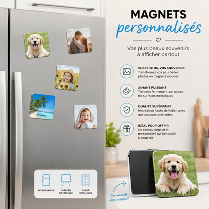 Pack de 5 Magnets Personnalisés avec Vos Photos