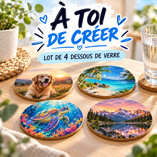 À toi de créer – Lot de 4 dessous de verre