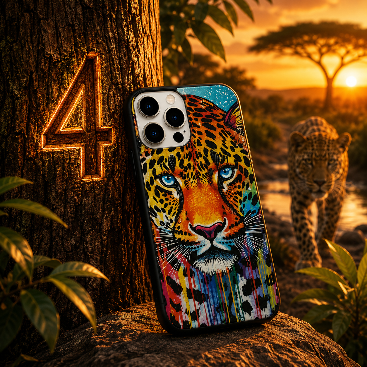 Coques Léopard Pop Art