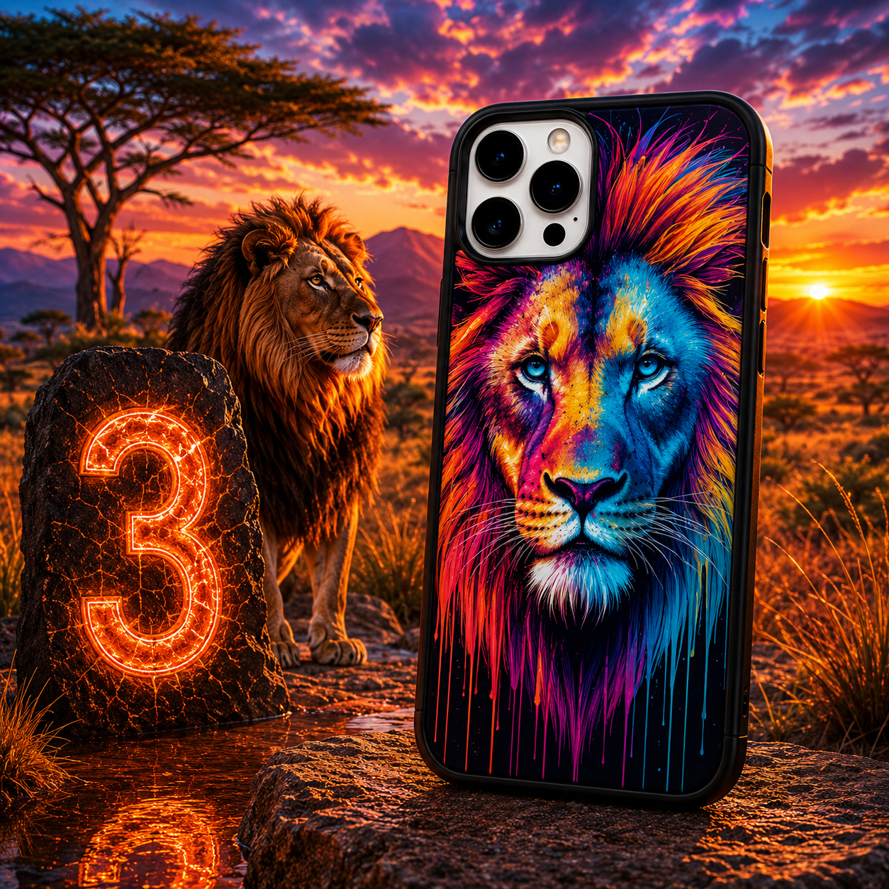 Coques Lion Pop Art