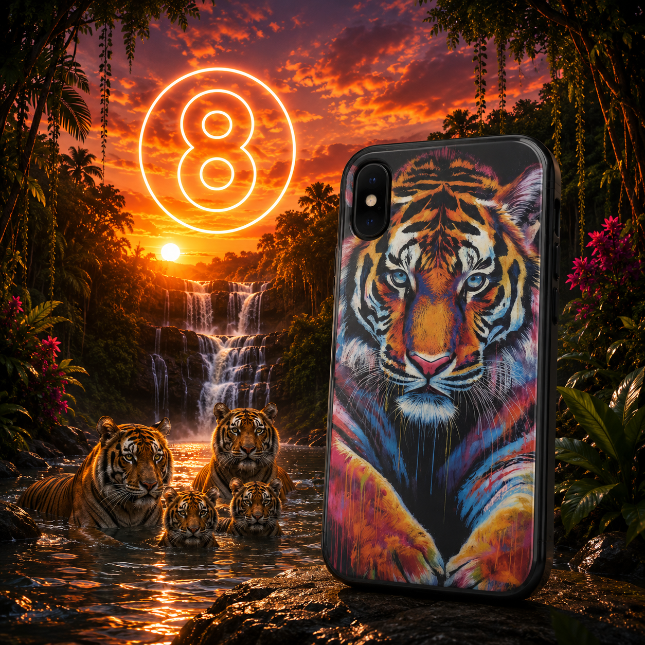 Coques Tigre Pop Art
