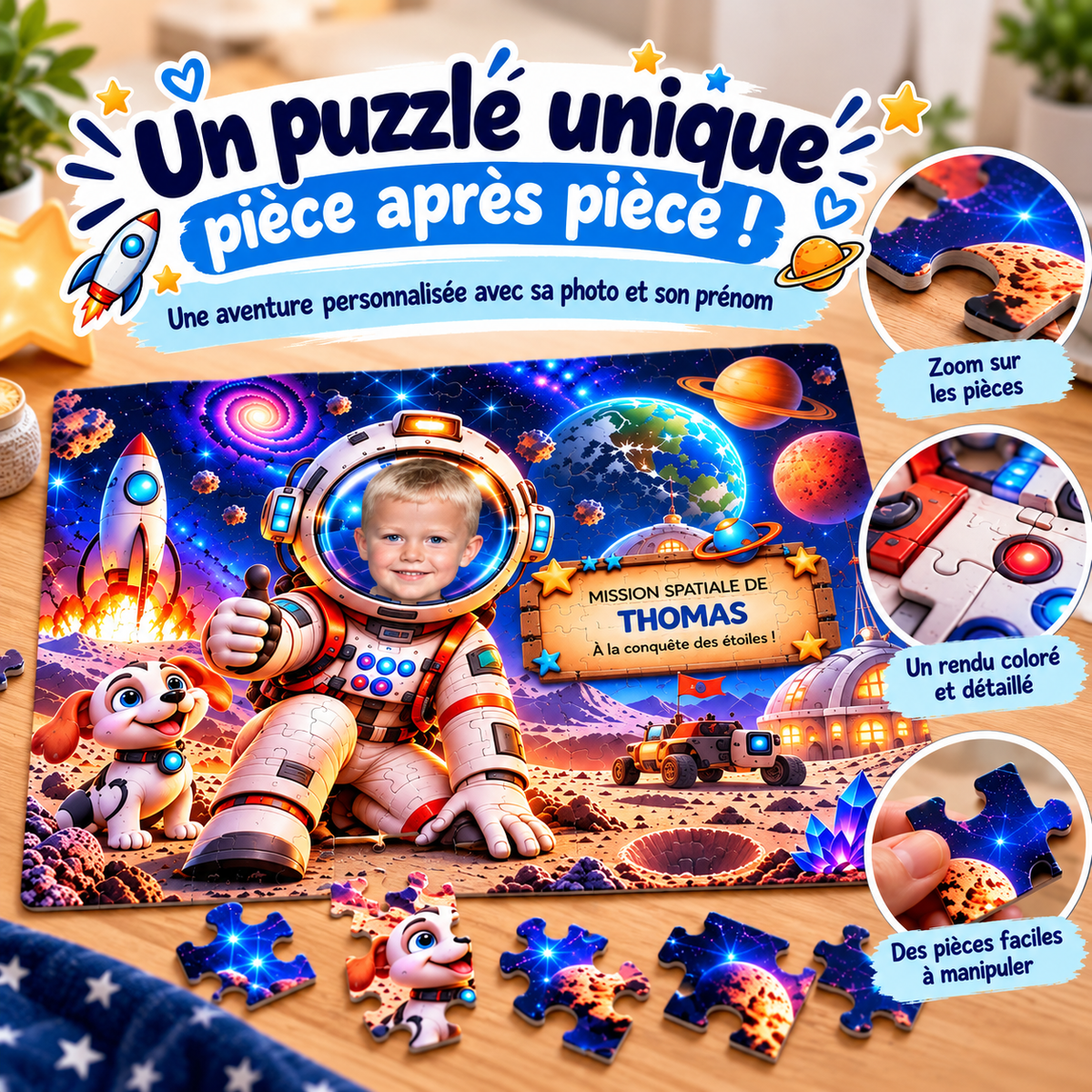 Puzzle Astronaute Personnalisé
