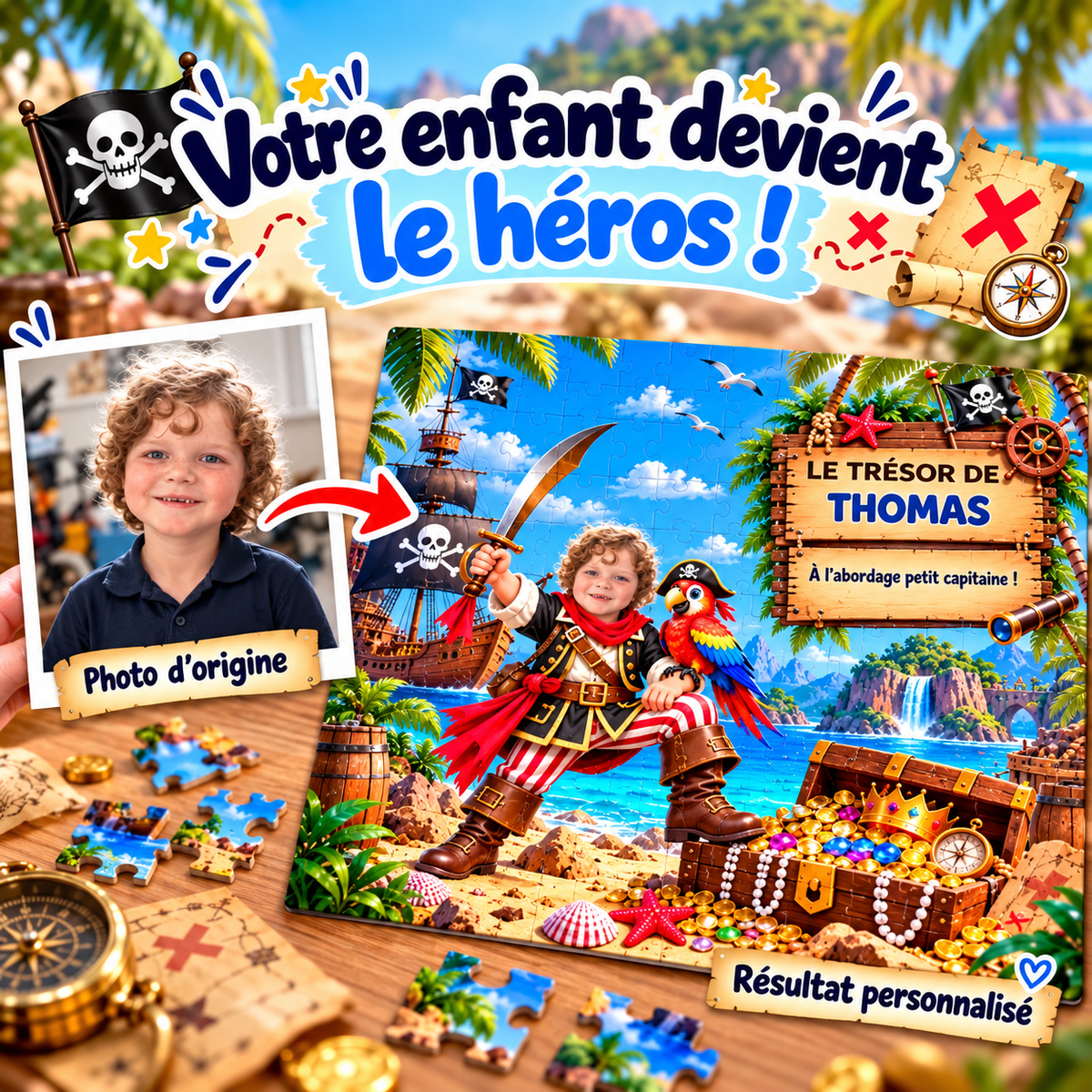 Puzzle Pirate Personnalisé