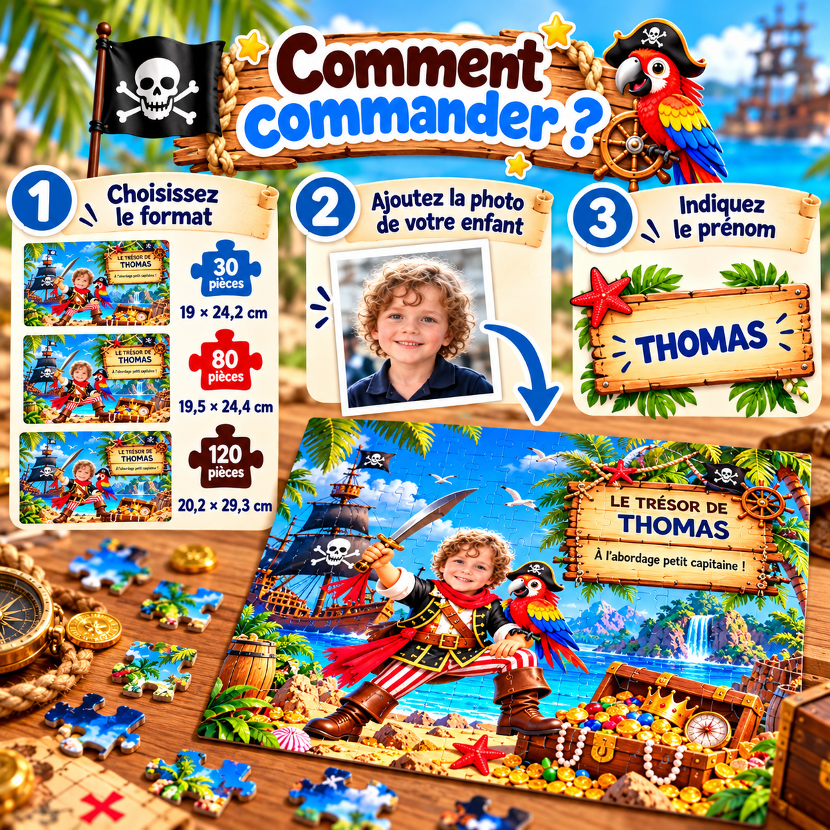 Puzzle Pirate Personnalisé