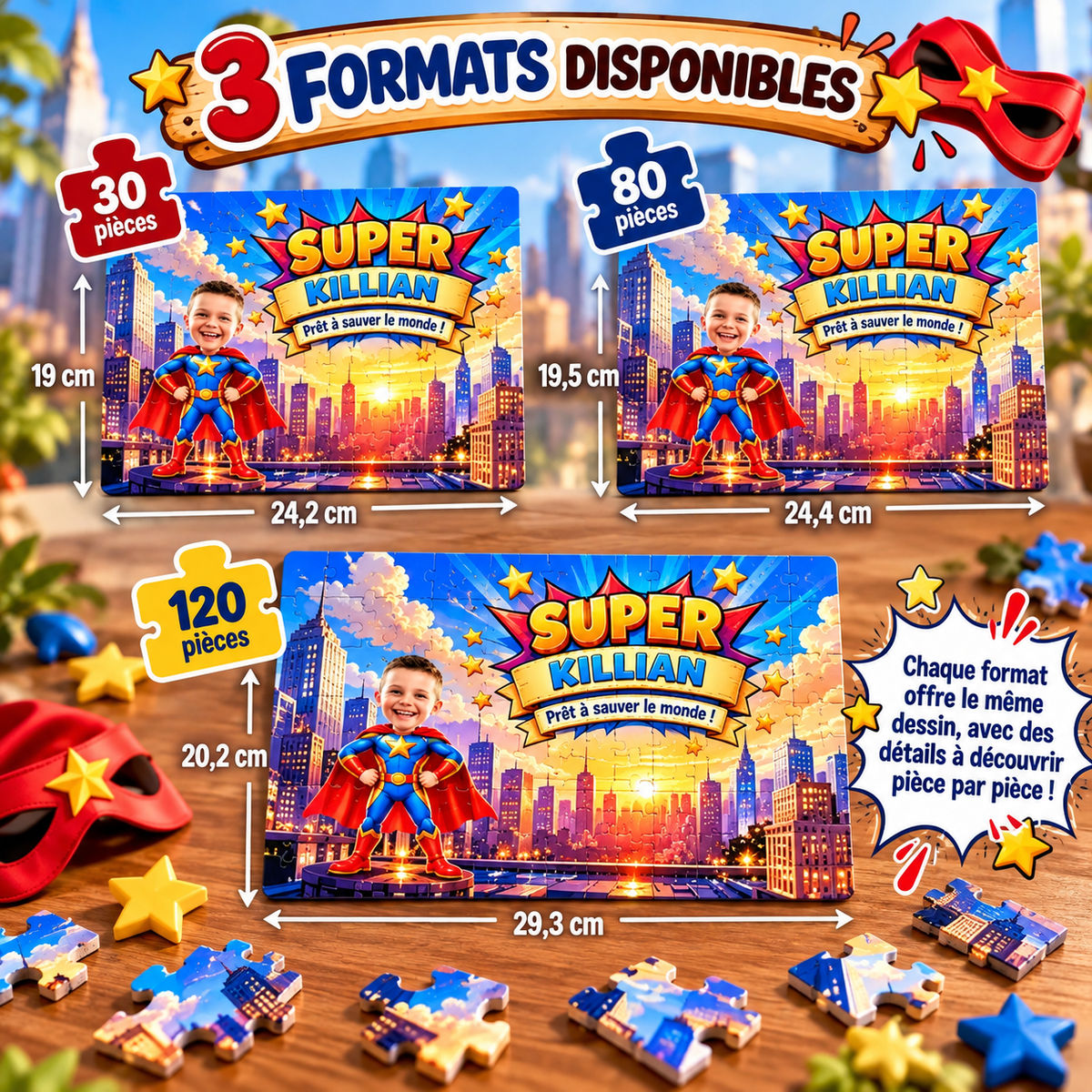Puzzle Super-Héros Personnalisé