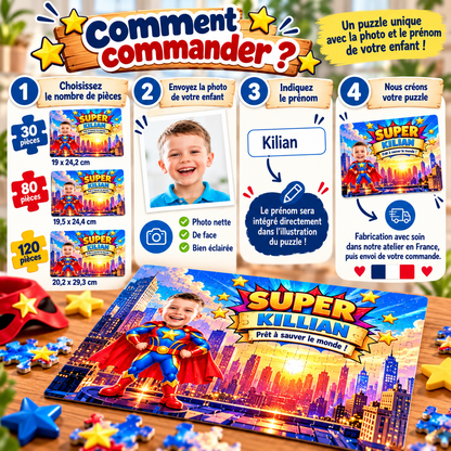 Puzzle Super-Héros Personnalisé