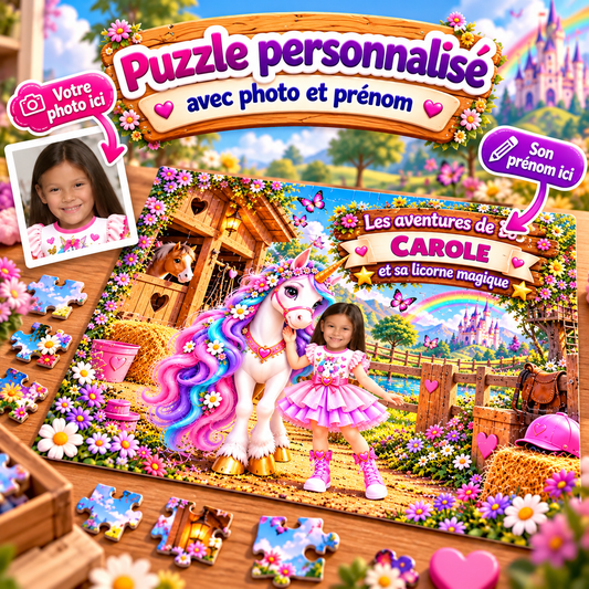 Puzzle Licorne Personnalisé