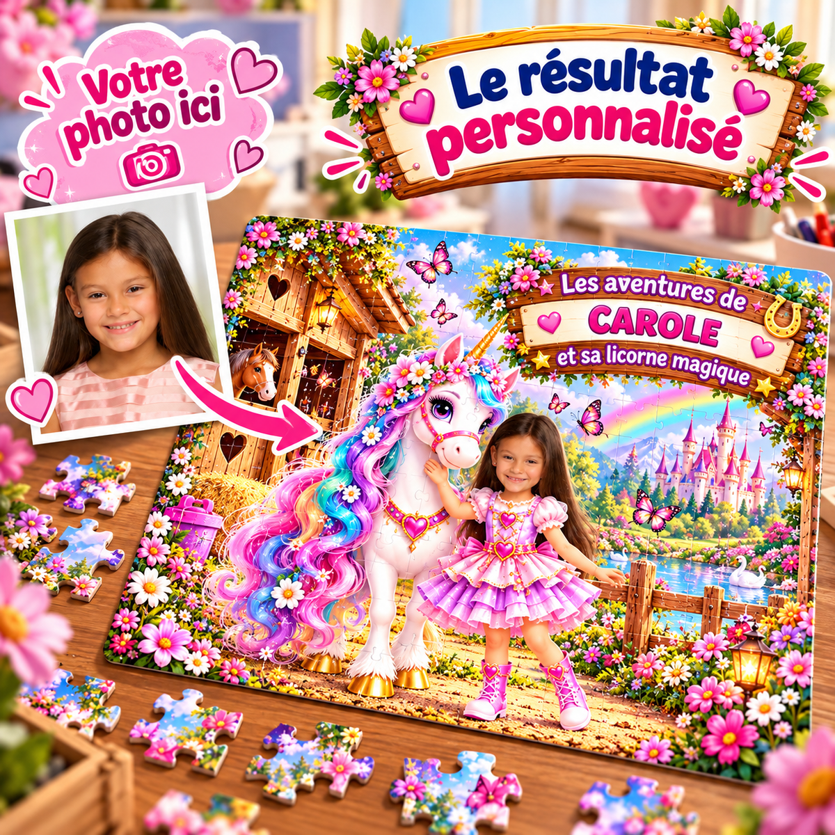 Puzzle Licorne Personnalisé