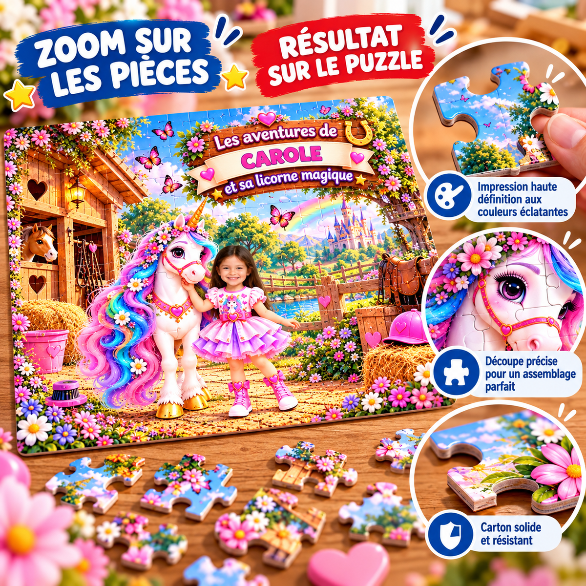 Puzzle Licorne Personnalisé