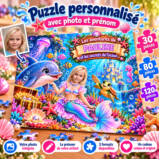 Puzzle Sirène Personnalisé