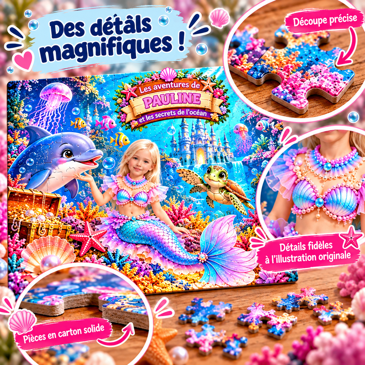 Puzzle Sirène Personnalisé