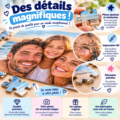 Puzzle Photo Personnalisé – Votre Photo sur Puzzle | 30, 80 ou 120 Pièces