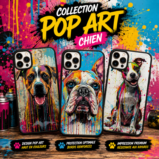 Coques Chien Pop Art