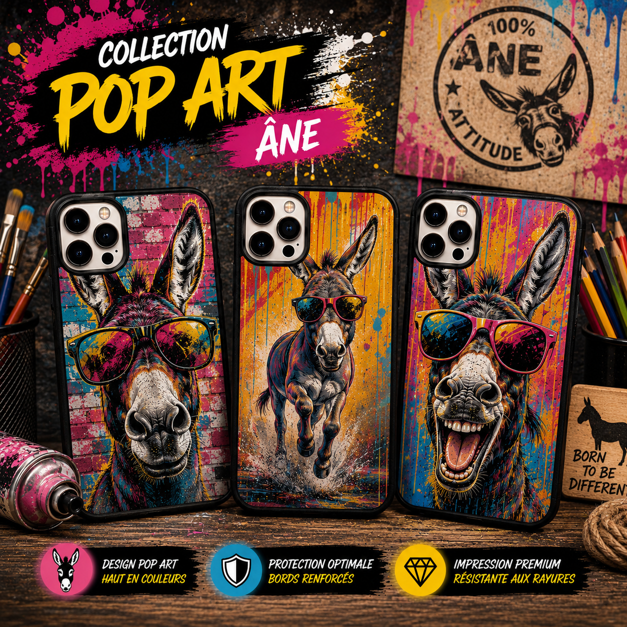 Coques Ane Pop Art