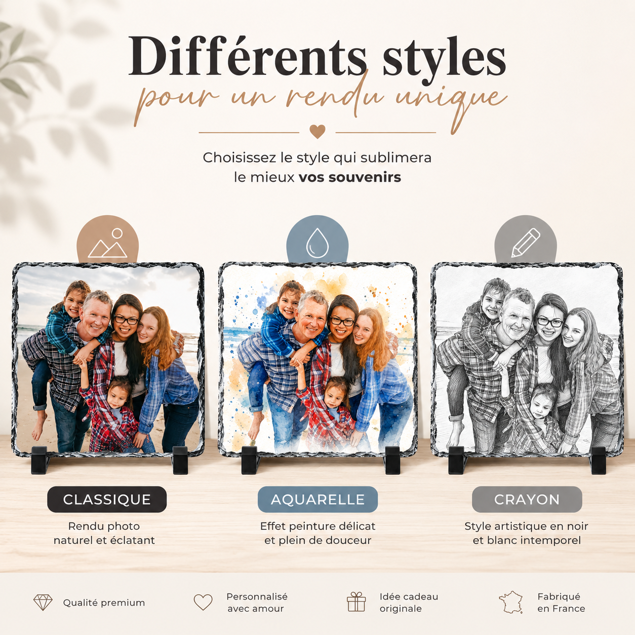 Ardoise Personnalisée avec votre photo