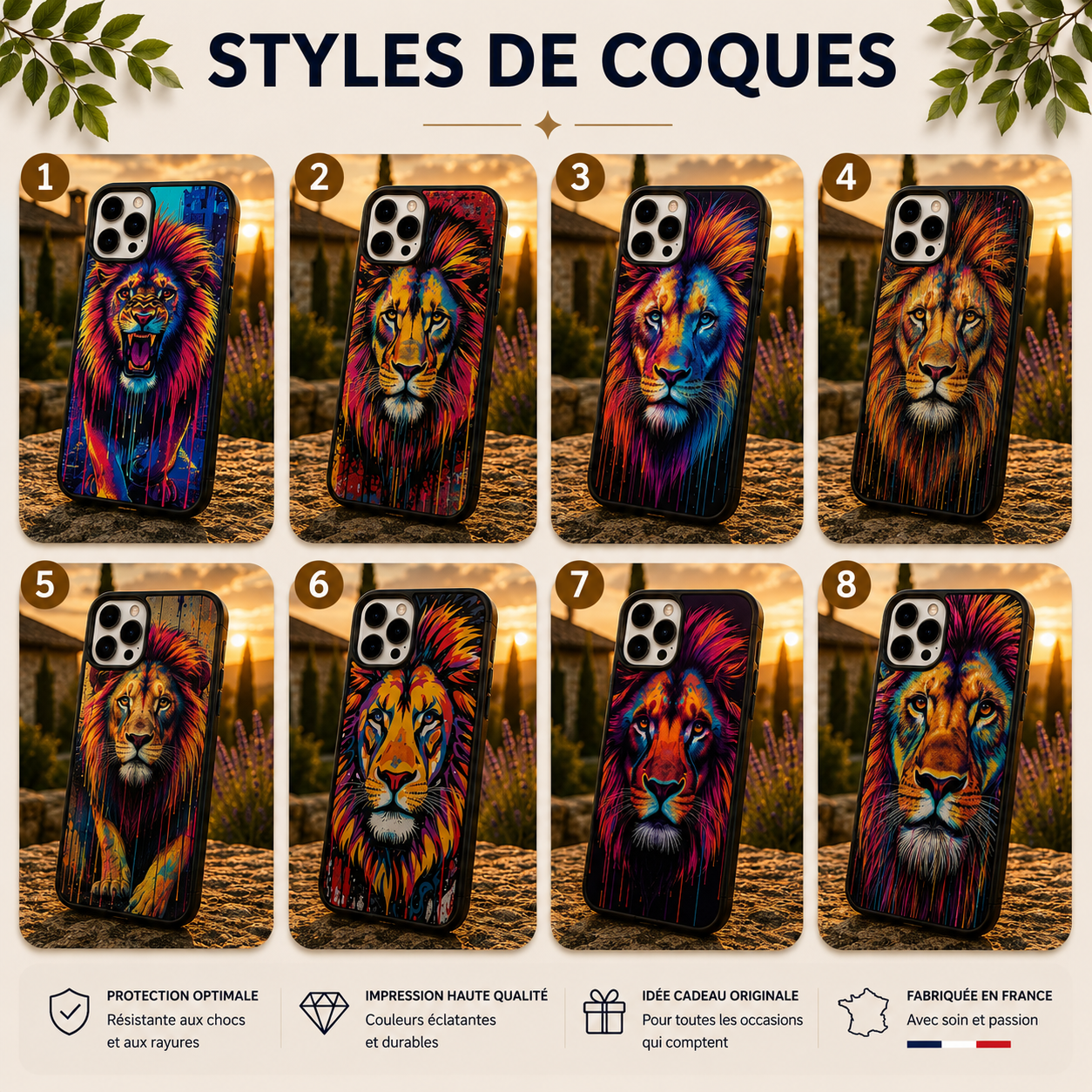 Coques Lion Pop Art