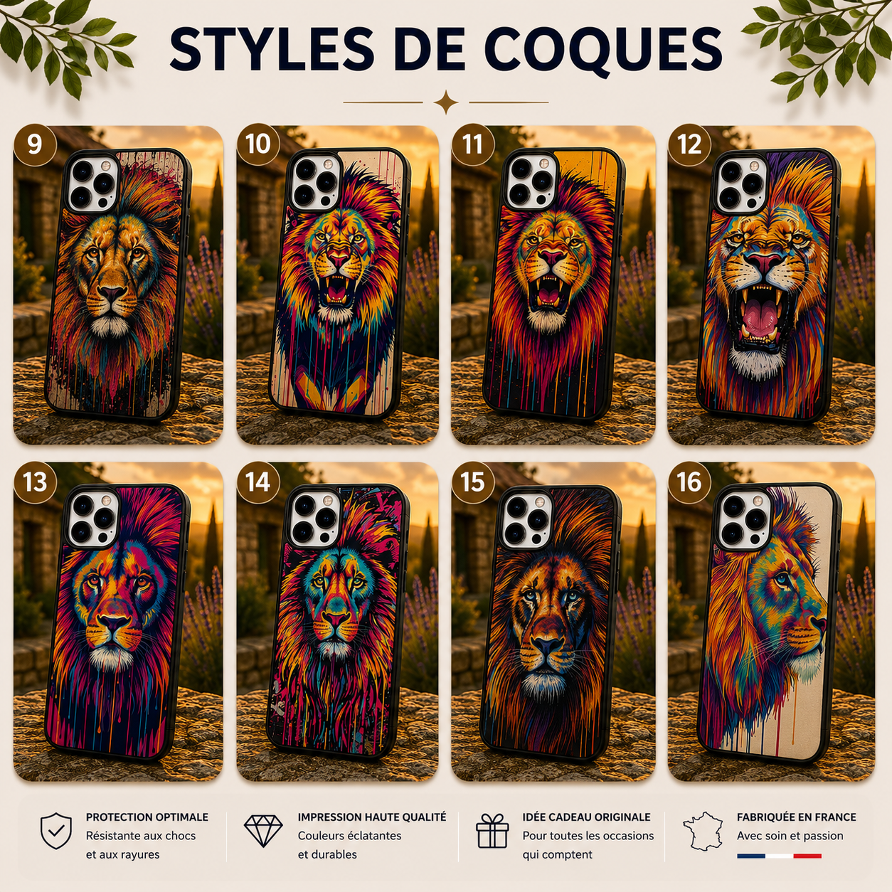 Coques Lion Pop Art