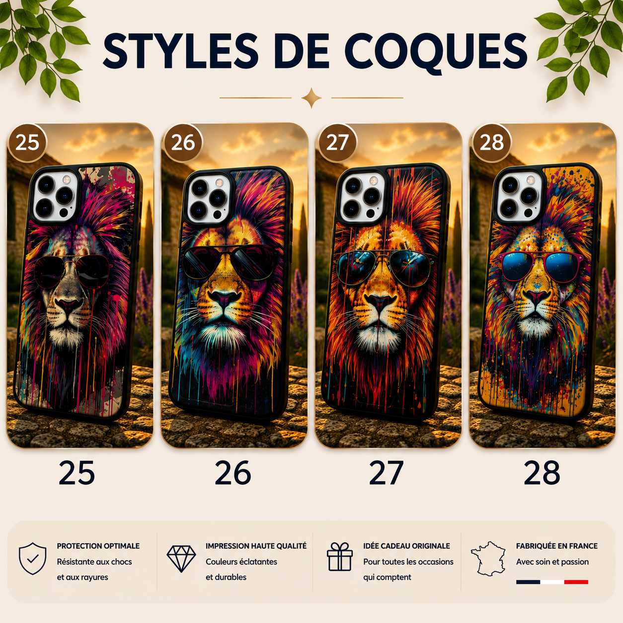 Coques Lion Pop Art