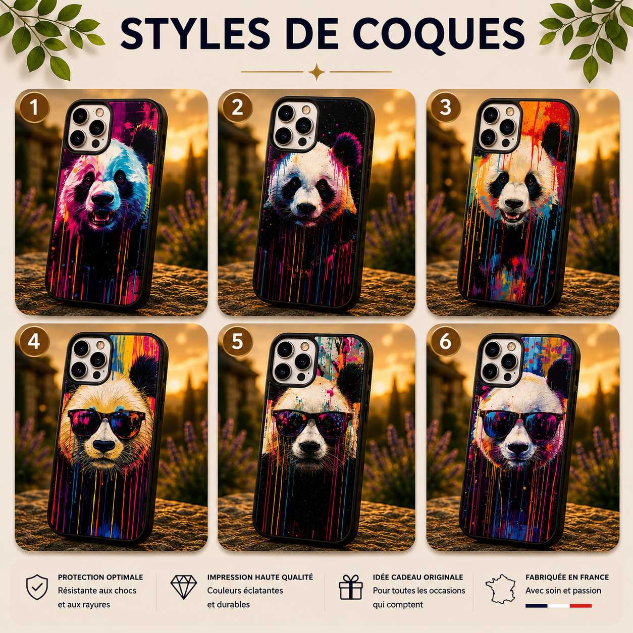 Coques Panda Pop Art