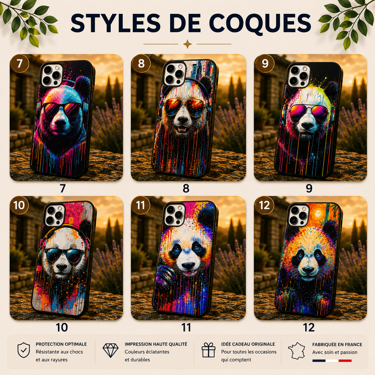 Coques Panda Pop Art