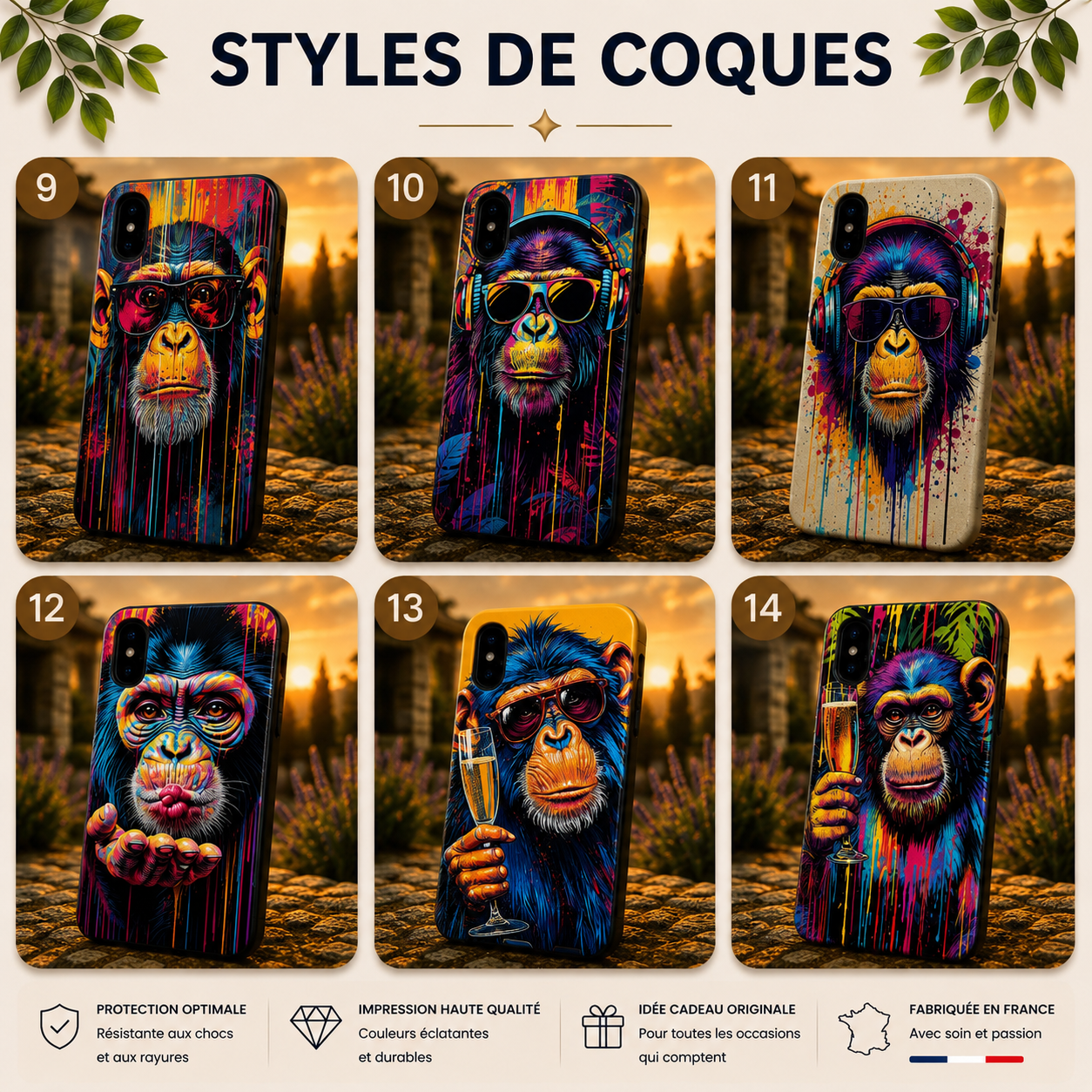 Coques Singe Pop Art