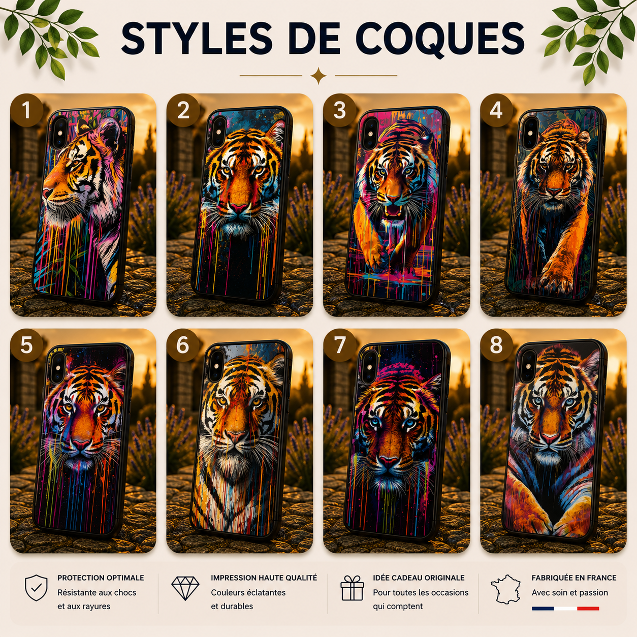 Coques Tigre Pop Art